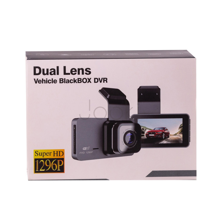 Видеорегистратор для авто Light Dual Lens Vihicle BlackBOX DVR с камерой заднего вида Практическое решение Jooki