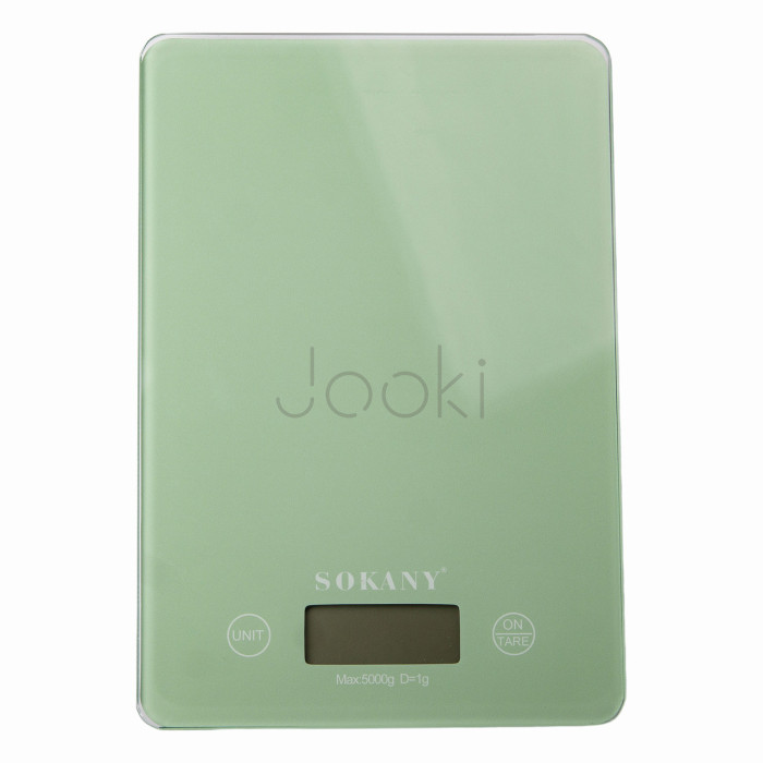 Ваги для кухні Sokany до 5 кг електронні на батарейках Зелені Jooki SK-19027GR Для комфорту кожного дня 