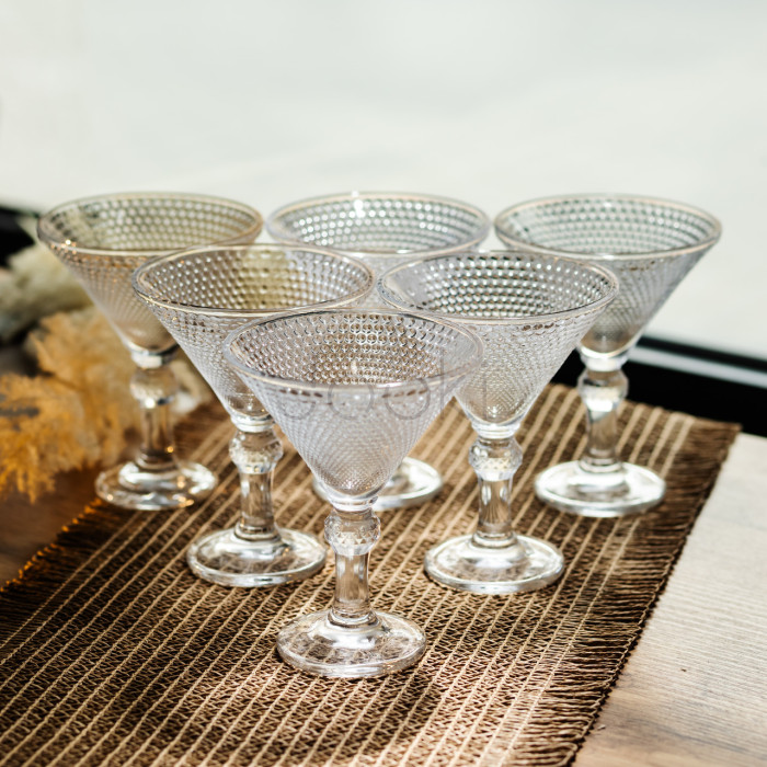 Набор бокалов для мартини Martini Glass 6 штук по 215 мл коктейльные HP-17-56  Jooki