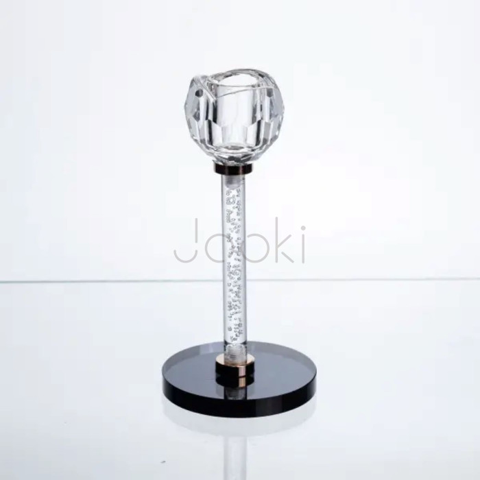 Стеклянный подсвечник Crystal Pillar 17 см на стол декоративный HP-7-27  Jooki