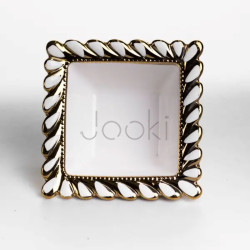 Тарелка глубокая фарфоровая Tiffany квадратная 15х15х7 см ML2007
