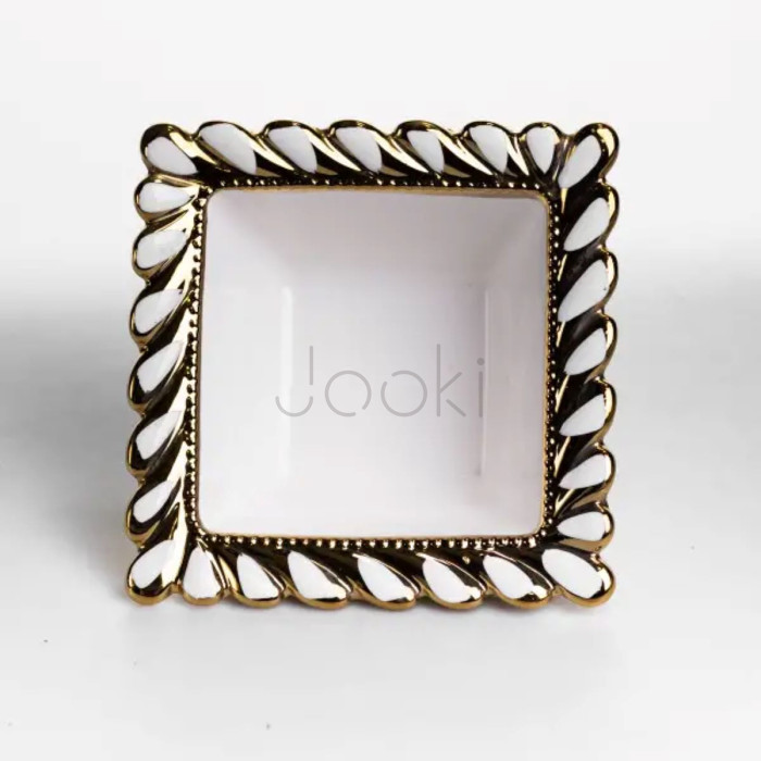 Тарілка глибока порцелянова Tiffany квадратна 15х15х7 см ML2007  Jooki