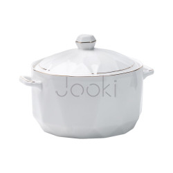 Супница с крышкой и ручкой на 1 литр белая Функциональность Jooki