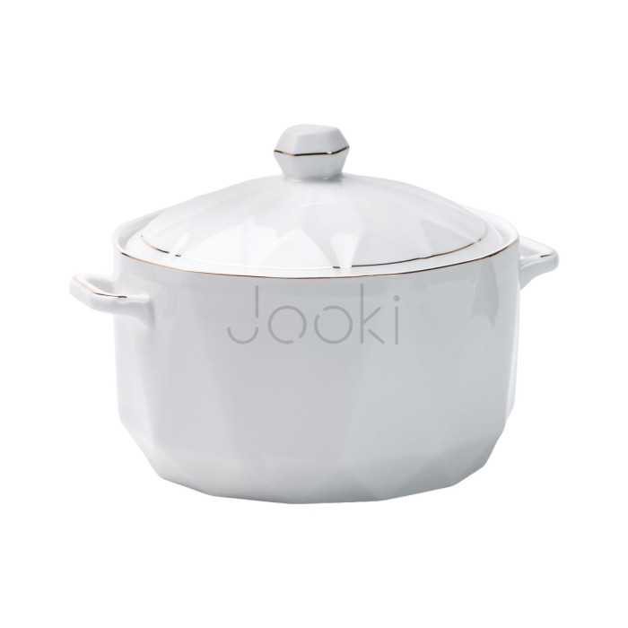 Супница с крышкой и ручкой на 1 литр белая Функциональность Jooki