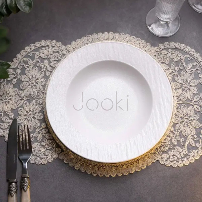 Тарелка суповая керамическая 23 см белая Практическое решение Jooki