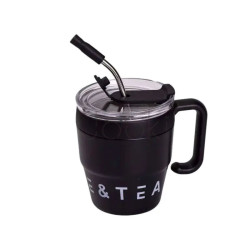 Термокружка Coffee & Tea с трубочкой черная Проверенное качество Jooki