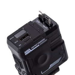 Автомобильное зарядное устройство MECHA с выдвижными кабелями и портами USB/Type-C Черный