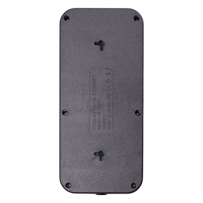 Мережевий фільтр подовжувач F06U на 6 розеток 4 USB 1 Type-C та кнопкою відключення 3 м Чорний HP-5-24  Jooki