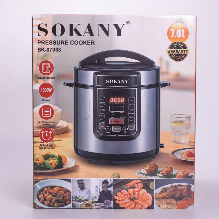 Мультиварка электрическая Sokany с чашей на 7 л и антипригарным покрытием SK-07053 Для комфорта каждый день 