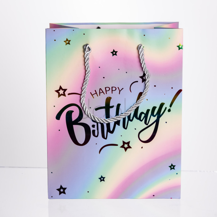 Набор подарочных пакетов из бумаги 12 (шт) Happy Birthday 18×10×23 (см) HP-10359-15 Надежный выбор Jooki