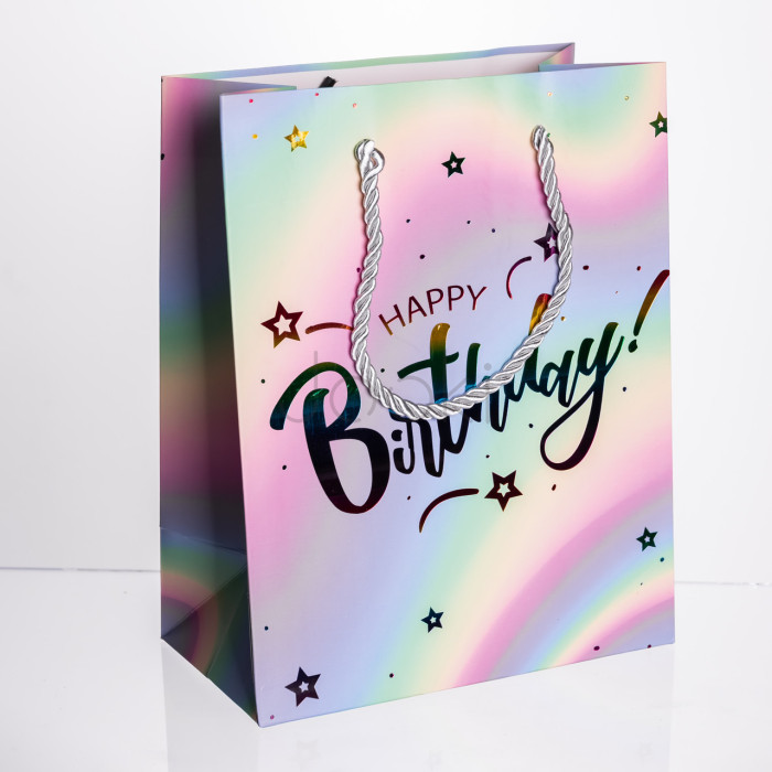 Набор подарочных пакетов из бумаги 12 (шт) Happy Birthday 18×10×23 (см) HP-10359-15 Надежный выбор Jooki
