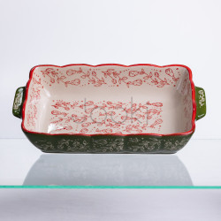 Форма для запекания Vintage 28×17×5 (см) прямоугольная форма для выпекания в духовке с ручками Зеленая HM05-10 Для комфорта каждый день 