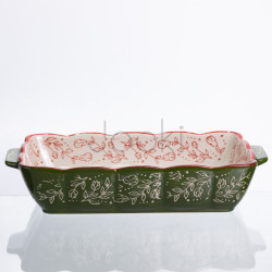 Форма для запекания Vintage 28×17×5 (см) прямоугольная форма для выпекания в духовке с ручками Зеленая HM05-10 Для комфорта каждый день 