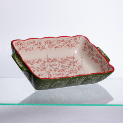 Форма для запекания Vintage 28×17×5 (см) прямоугольная форма для выпекания в духовке с ручками Зеленая HM05-10 Для комфорта каждый день 