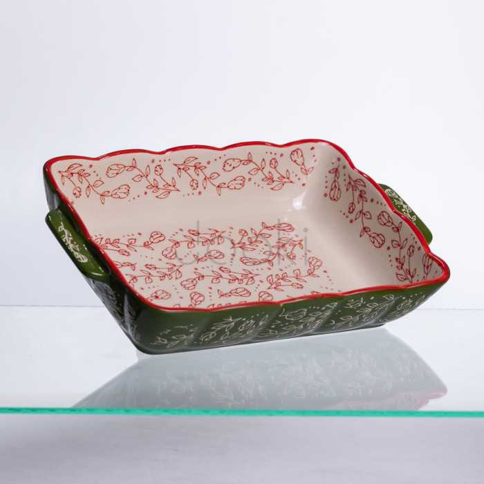 Форма для запекания Vintage 28×17×5 (см) прямоугольная форма для выпекания в духовке с ручками Зеленая HM05-10 Для комфорта каждый день 