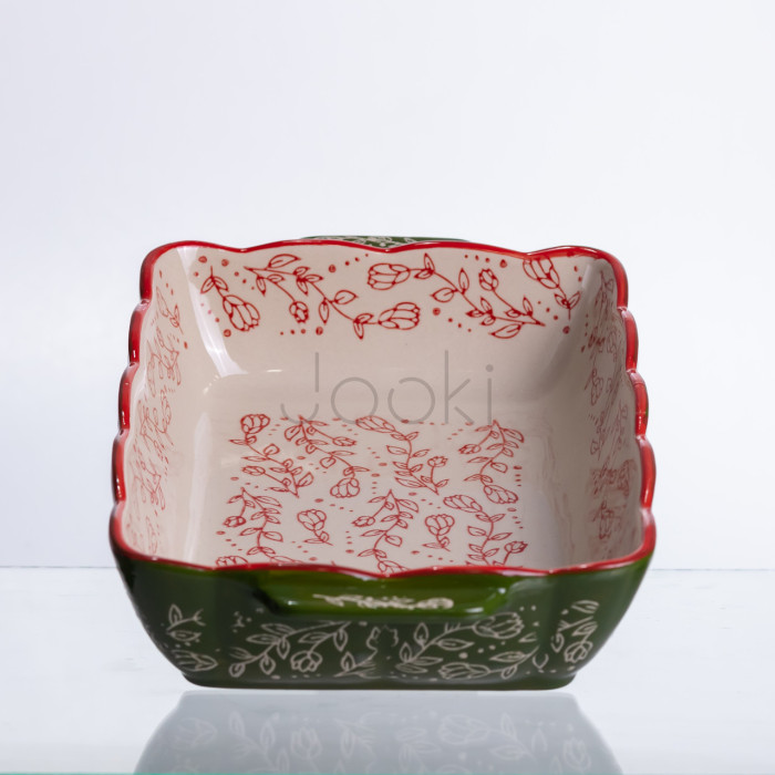 Форма для запекания Vintage 28×17×5 (см) прямоугольная форма для выпекания в духовке с ручками Зеленая HM05-10 Для комфорта каждый день 