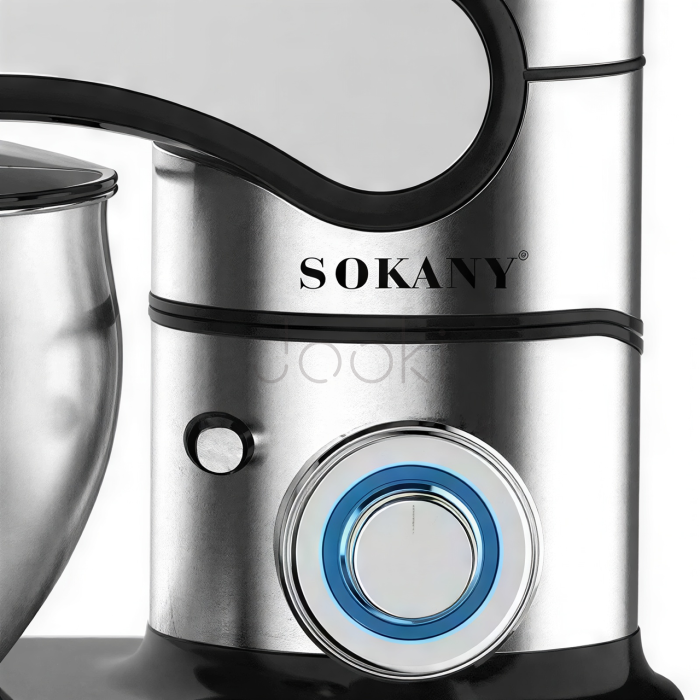 Планетарный миксер Sokany 2000 Вт с чашей 6 л 6 режимов скорости профессиональный тестомес кухонный Завжди під рукою 