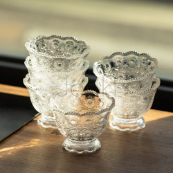 Набір креманок Crystal Daisy 6 штук по 200 мл Yiwu HP-34-74 Продумано до деталей 