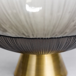 Фруктовниця скляна "Gold & Grey" 34 см на золотій ніжці Yiwu HP-34-119  Jooki