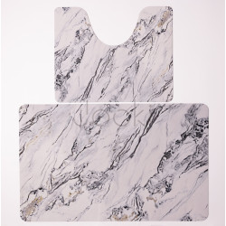 Набор ковриков для ванной и туалета White Marble 50*80 / 40*50 см Yiwu HP-42-181 Функциональность Jooki
