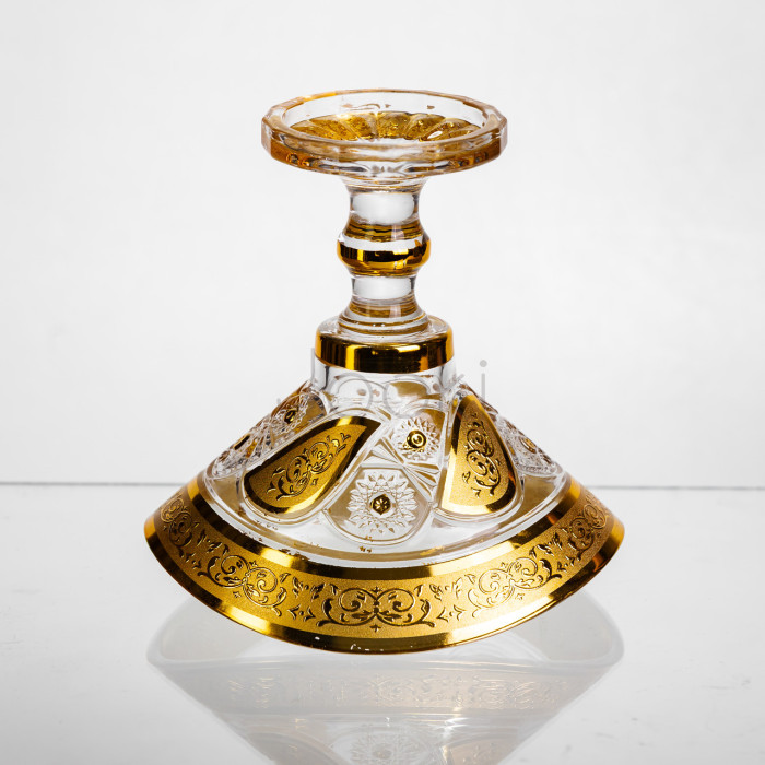 Конфетница стеклянная Bogema Gold 15 см Yiwu HP-34-134  Jooki