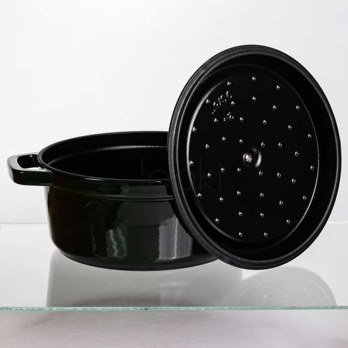 Кокотница чугунная эмалированная 4 л, малахит Yiwu HP-FLG-10 green  Jooki