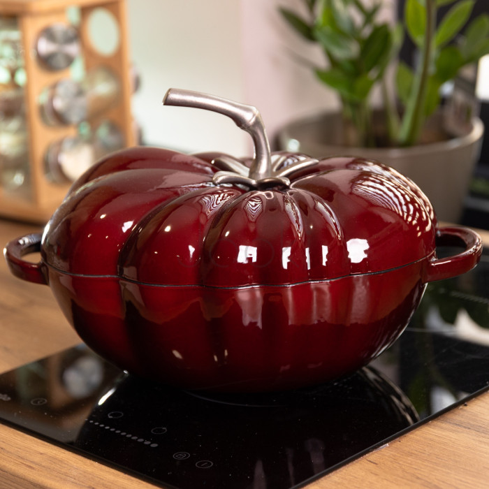 Кастрюля чугунная эмалированная Iron Tomato 2,5 л, бургунди Yiwu HP-FLG-20 burgundy  Jooki