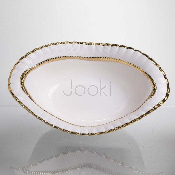 Салатниця порцелянова Sofia Gold 31 см Yiwu AP-23-1  Jooki