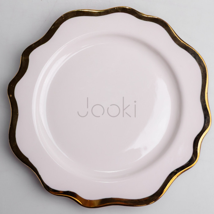 Тарелка десертная фарфоровая Antique White 20 см Yiwu HKPP-8  Jooki