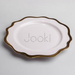 Тарелка десертная фарфоровая Antique White 20 см Yiwu HKPP-8