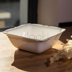 Салатница квадратная фарфоровая Pearl 26,5*26,5 см Yiwu HP-HK-C6  Jooki