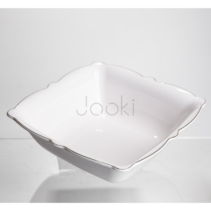 Салатница квадратная фарфоровая Pearl 26,5*26,5 см Yiwu HP-HK-C6  Jooki