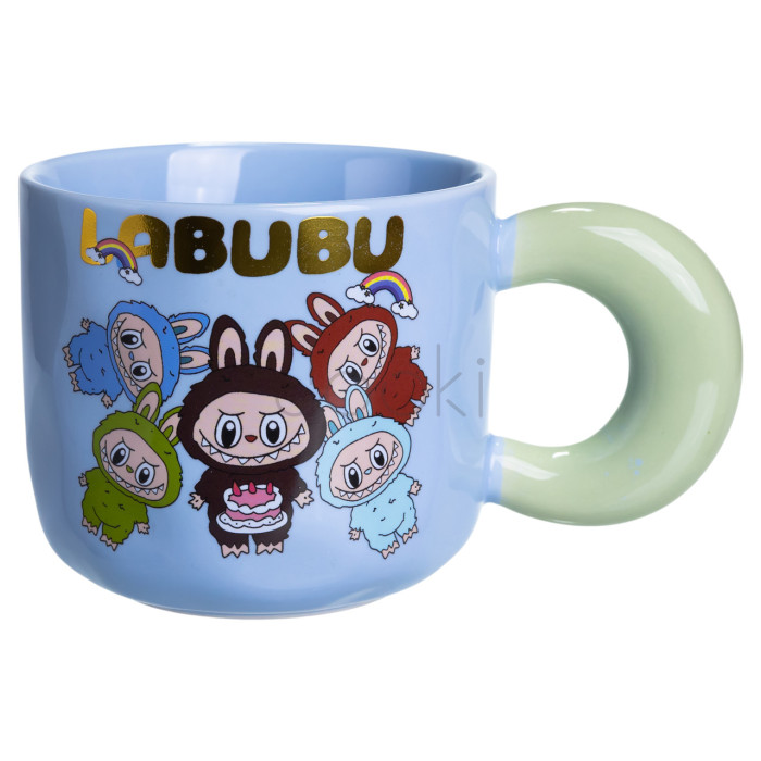 Чашка порцелянова Labubu Bring Joy 400 (мл) подарункова кружка прикольна чашка для дітей на подарунок FM-22C Зручність і стиль Jooki