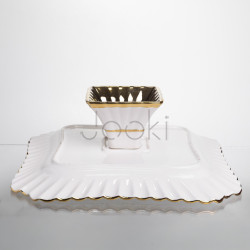 Тортовница фарфоровая Aurelia 30*30 см Yiwu LB-SBW-78  Jooki