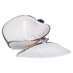 Супница 800 (мл) фарфоровая 26×18×14 (см) с крышкой Белый с серебром XL-4074AS  Всегда под рукой 