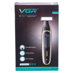 Триммер для волос и бороды с 3 насадками Черный VGR V-017 Продумано до деталей 