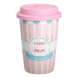 Стакан керамический 420 (мл) с силиконовой крышкой I have the best mom