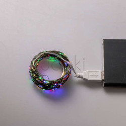 Гирлянда роса 20 метров USB на 200 led светодиодов капля зеленый провод мультиколор Для комфорта каждый день 