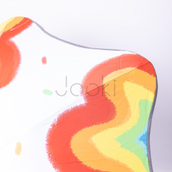 Зонт детский механический элегантный с принтом прочный надежный из полиэстера диаметр 90 см Белый HP-23-13W  Jooki