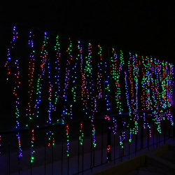 Новорічна гірлянда вулична Бахрома 36 м 600 LED чорний провід Мультиколор 36МBML Зручність і стиль Jooki