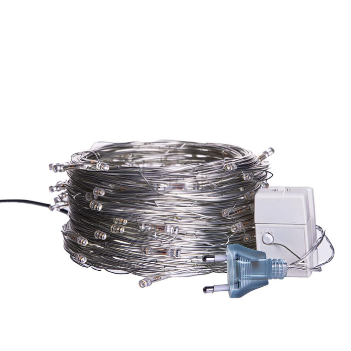 Новорічна гірлянда кімнатна нитка 22 м 220 LED білий провід Жовтий W220LED22MWY  Jooki