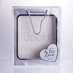 Набор подарочных пакетов из бумаги Love с окошком 12 шт 26×10×32 см HP-10359-18  Jooki 
