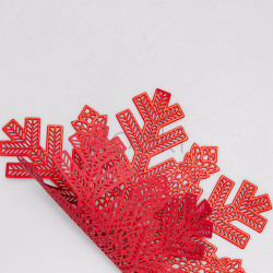 Коврик для сервировки стола Snowflake 38 см, красное золото HP-36327-14  Jooki
