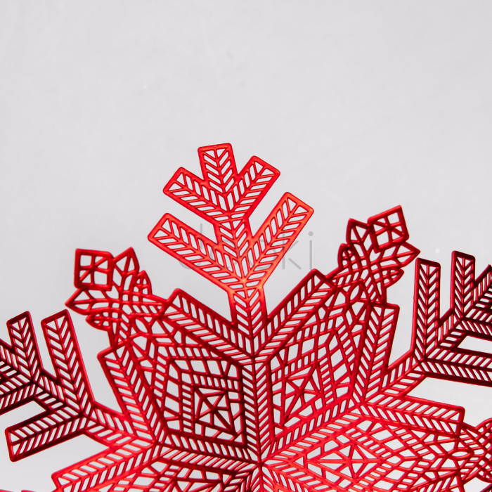 Коврик для сервировки стола Snowflake 38 см, красное золото HP-36327-14  Jooki