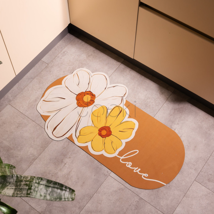 Килимок діатомітовий універсальний Flair 75*45 см, теракотовий Yiwu HP-42-183  Jooki