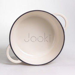 Кастрюля чугунная эмалированная 5 л, бежевый Yiwu HP-FLG-2 WHITE  Jooki