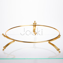 Блюдо сервировочное фарфоровое Casual 28 см, золото Yiwu LB-1574G  Jooki