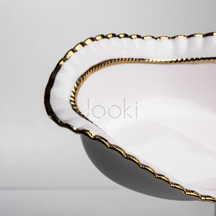 Салатниця порцелянова Sofia Gold 25 см Yiwu AP-23  Jooki