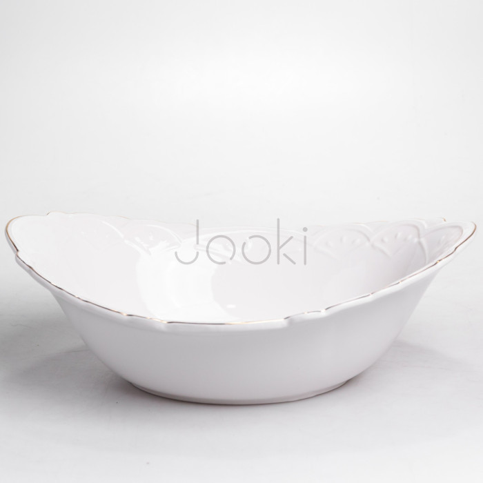 Салатница овальная фарфоровая Pearl 31,5*22*10 см Yiwu HP-HK-C33  Jooki