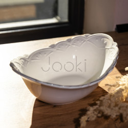 Салатница овальная фарфоровая Pearl 31,5*22*10 см Yiwu HP-HK-C33  Jooki
